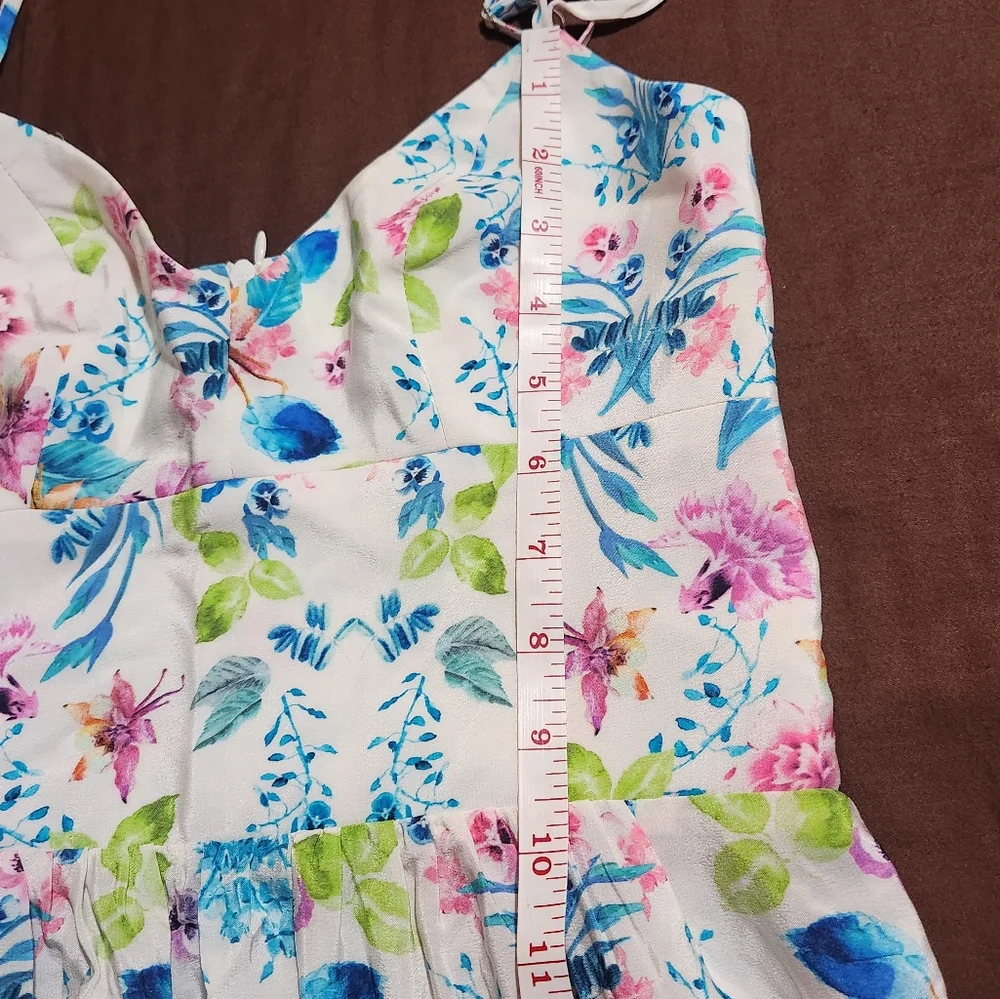 Beautiful long strap Silk dress NWOT - Picture 5 of 14